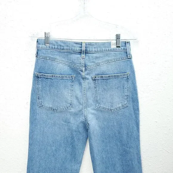 FRANK & EILEEN High Rise Light Wash The Monaghan Mom Crop Jeans - Picture 12 of 16